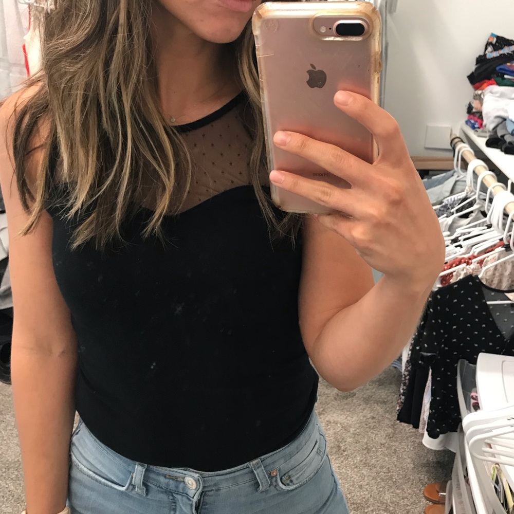 Lace black bodysuit